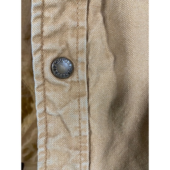 Dickies Men's Workwear Quilted Lined Canvas Hooded Tan Jacket Sz Medium - Picture 9 of 16